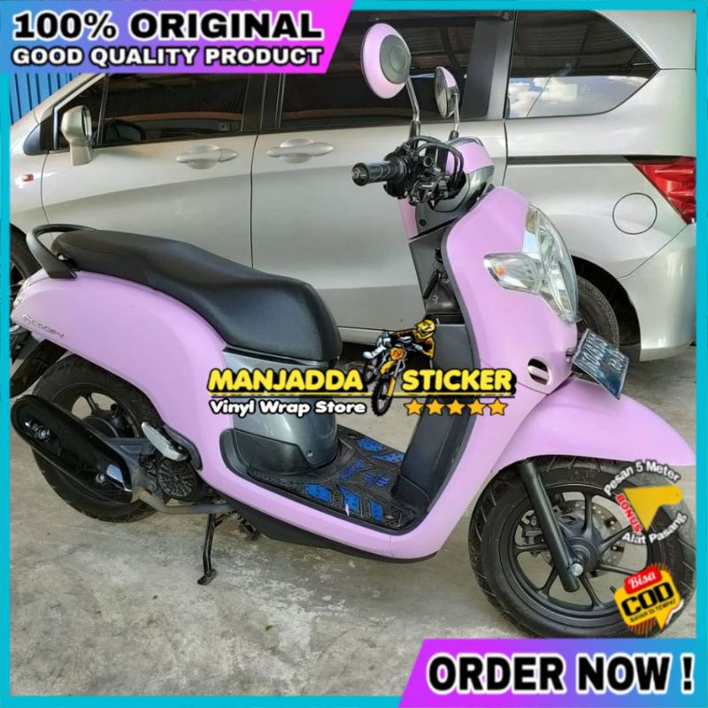 stiker skotlet ungu lilac glossy sticker motor lebar 50cm