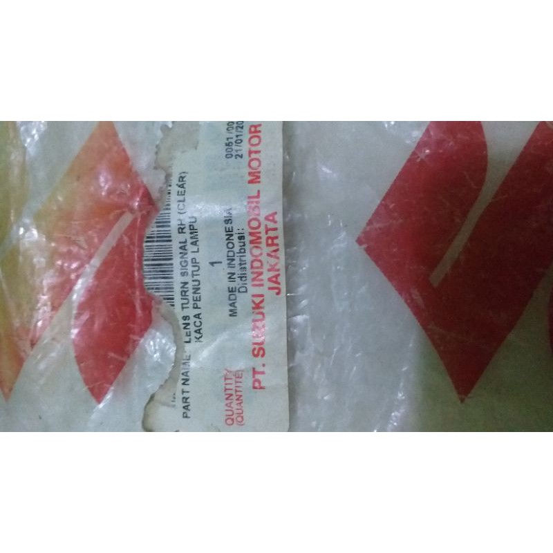Kaca mika Original lampu sein depan kanan suzuki Spin 125 cc.