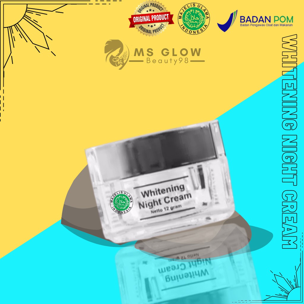 Ms Glow Whitening Night Cream/Whitening Night Cream Ms Glow