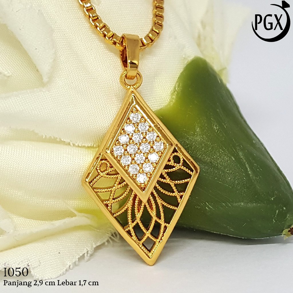 PGX Liontin Kalung Xuping Wanita Aksesoris Fashion Perhiasan Lapis Emas  - I050