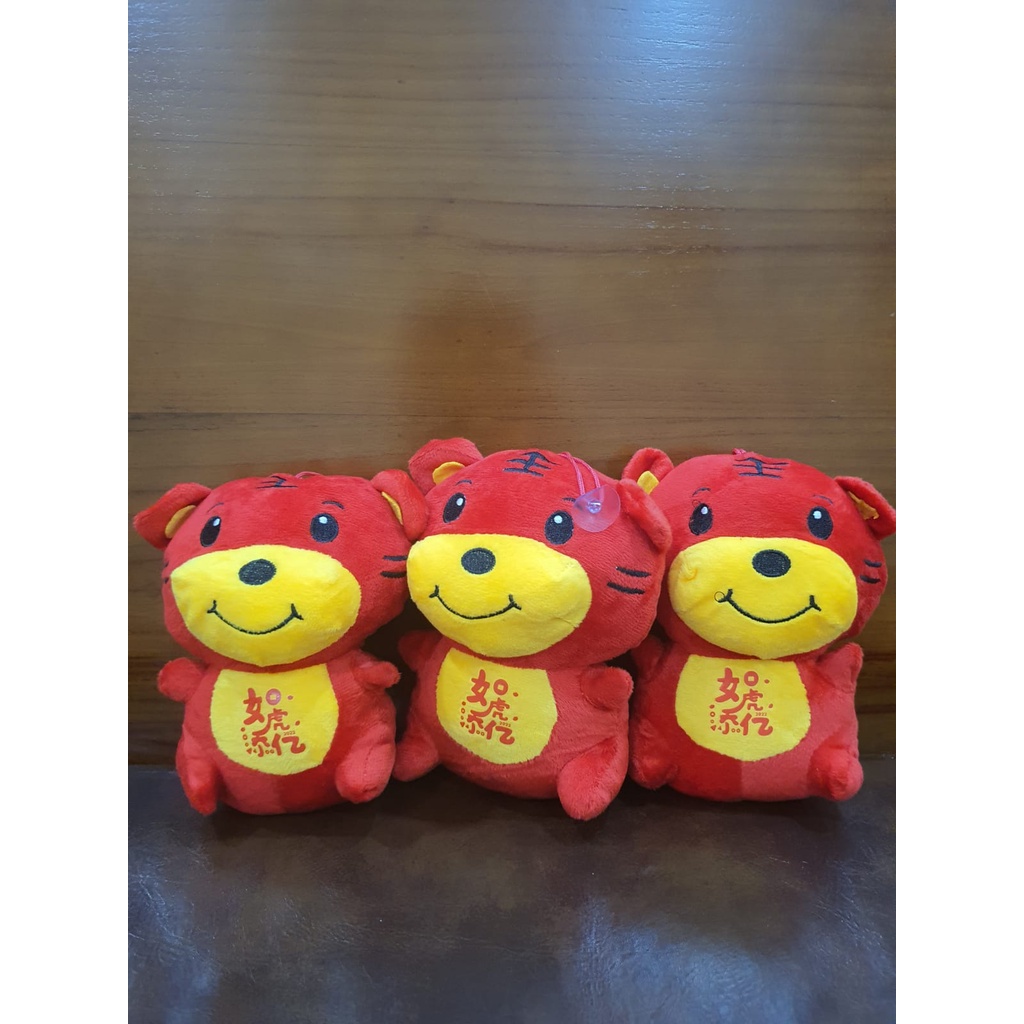 laristerus79 BONEKA MACAN MINI boneka tiger imlek boneka harimau imlek boneka tempel kaca mobil hiasan imlek B009