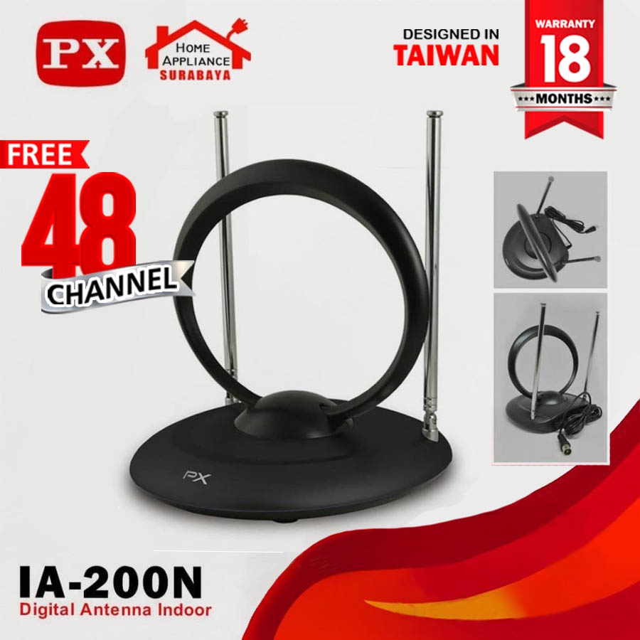 Antena TV PX IA-200N Indoor Analog Digital TV DVB-T2 (Garansi 18 bulan)