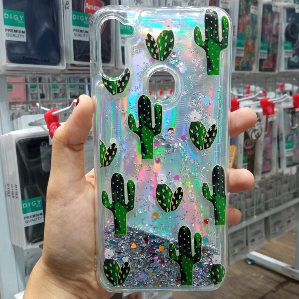 Case Samsung A01 CORE A11 M11  J2 PRIME OPPO A1K C2 A52 A5 Glitter Liquid Quicksand Motif Cewe BTS