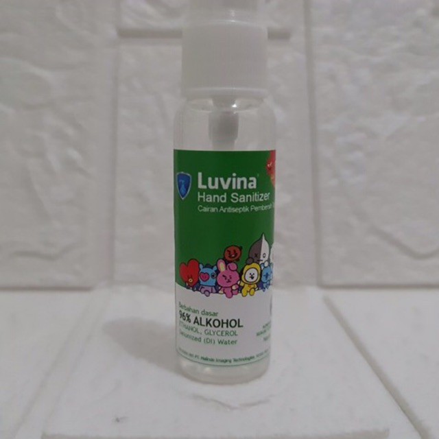 Luvina Hand Sanitizer BTS 30 ml - Antiseptik Cair 30ml - Karakter BT21