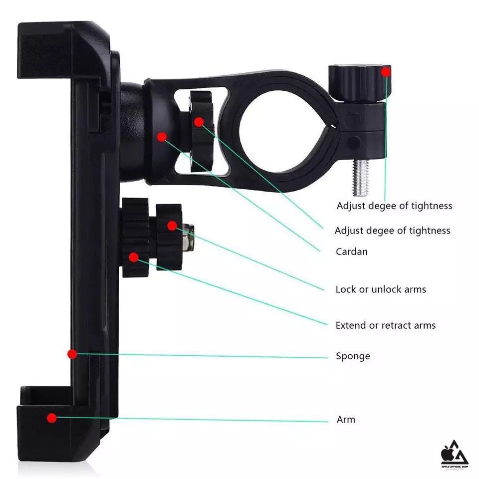 Phone Holder HP SEPEDA UNIVERSAL 360 Derajat Bike Phone Holder Jepit Stang Sepeda Motor