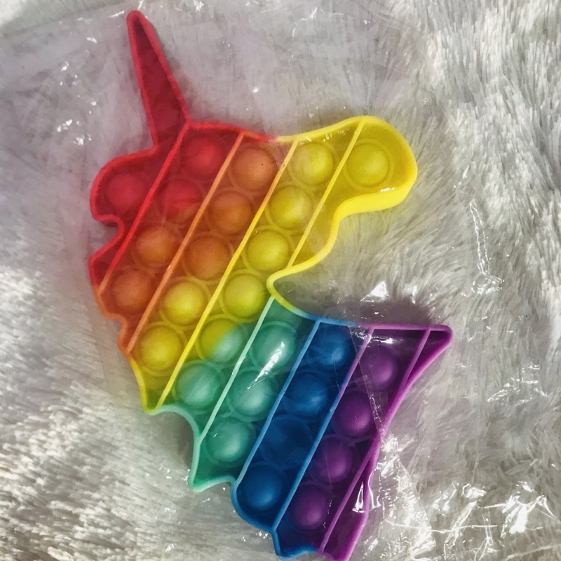 [BISA MENYALA] Tas Pop it LED Bisa Menyala Fidget Push Popit Mainan Pop it-Pop it Unicorn