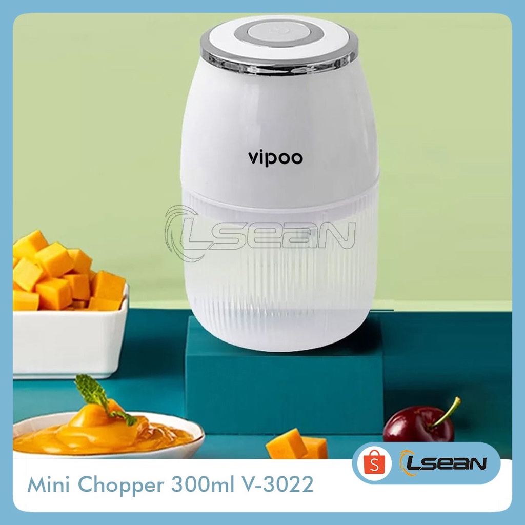 V-3022 Blender Portabel Elektrik Tanpa Kabel Rechargeable/ Mini Chopper 300 ml