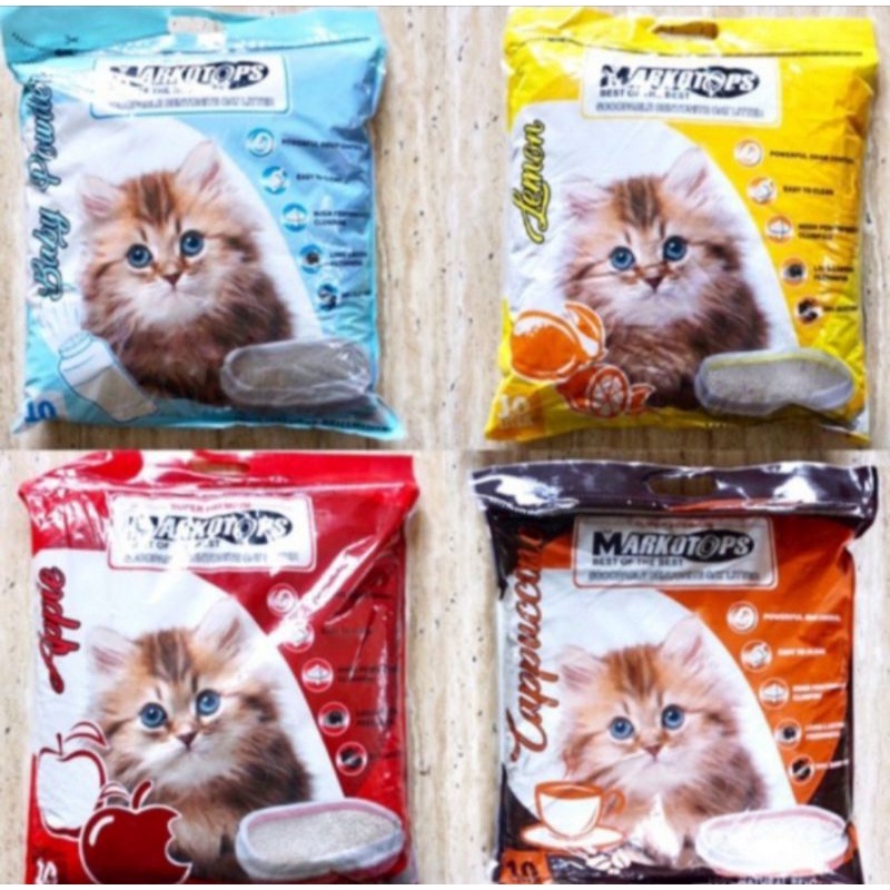Pasir Kucing Pasir Gumpal Kucing MARKOTOP 25 Liter, 10 Liter 5.5 Liter