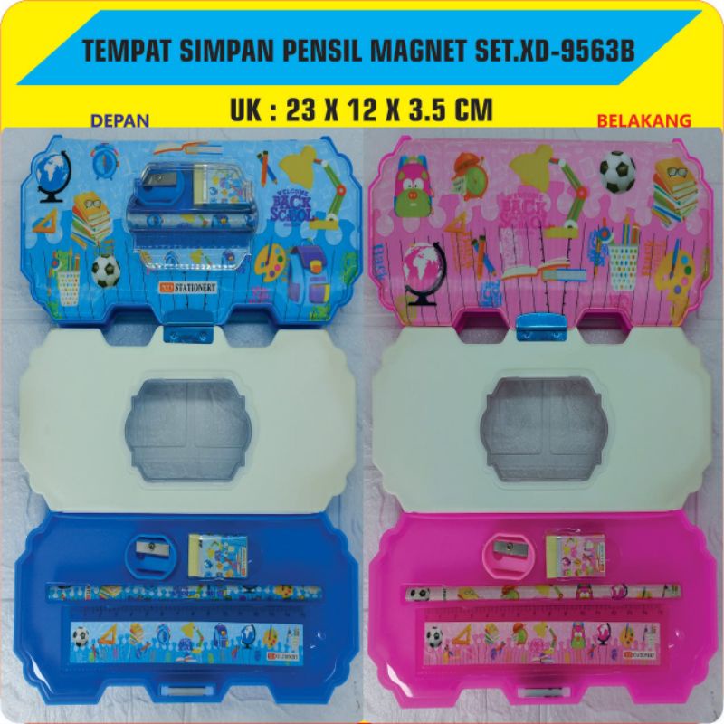 

KOTAK PENSIL MAGNET SET/TEMPAT PENSIL MAGNET ISI MODEL SANGAT BAGUS, SANGAT DI SUKAI ANAK-ANAK