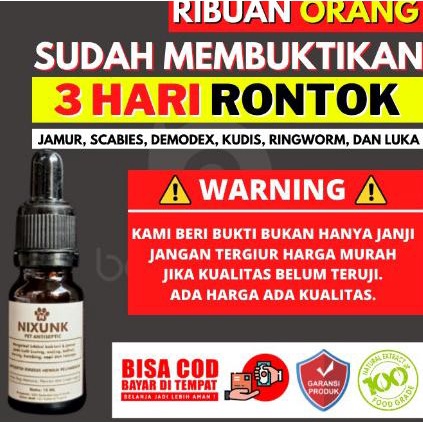 ready Nixunk Tetes 10 ml | Obat Jamur Kucing, Anjing, Kelinci. Obat LUKA