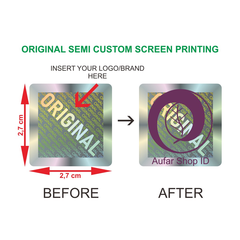 

Stiker Hologram ORIGINAL KOTAK Silver Semi Custom