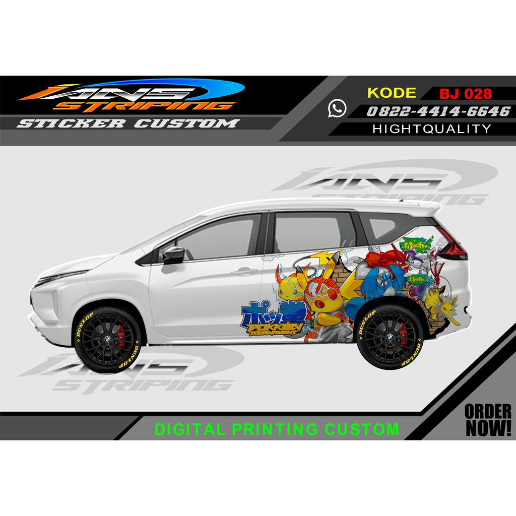 stiker mobil samping kartun /decal sticker x pander, avanza, xenia dll