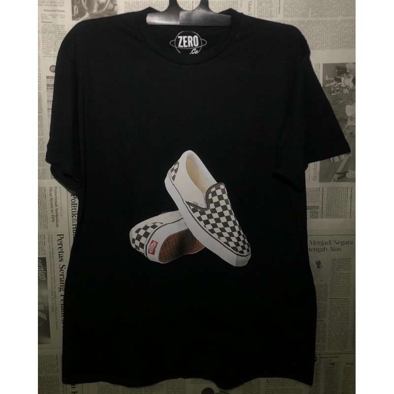 Tshirt Zeroco Vans Slip On Checkerboard Unisex Oversize