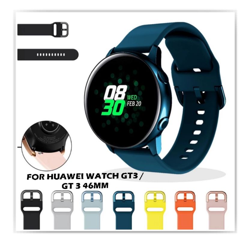 STRAP TALI JAM TANGAN - FOR HUAWEI WATCH GT3 / GT 3 46MM - STYLE ACTIVE 22MM SILICONE RUBBER