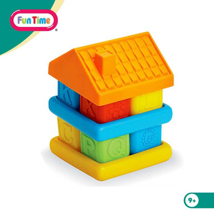 fun time educational abc blocks stacking house 9 months f6865