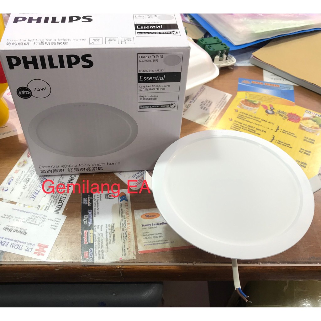 Lampu Downlight Philips LED 7.5watt Tipe Eridani 59263 Body Besar 6Inch Inbow Garansi 1 Tahun