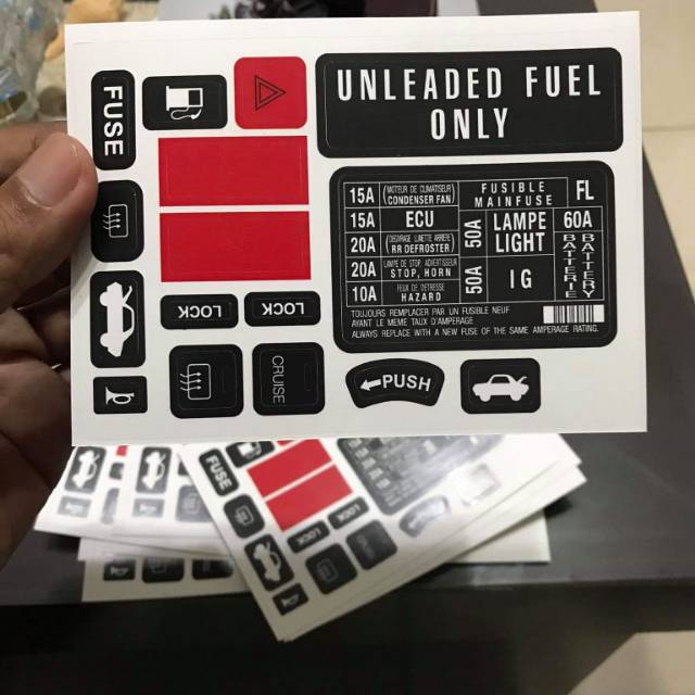 sticker stiker tombol panel Civic nouva nova grandcivic lx