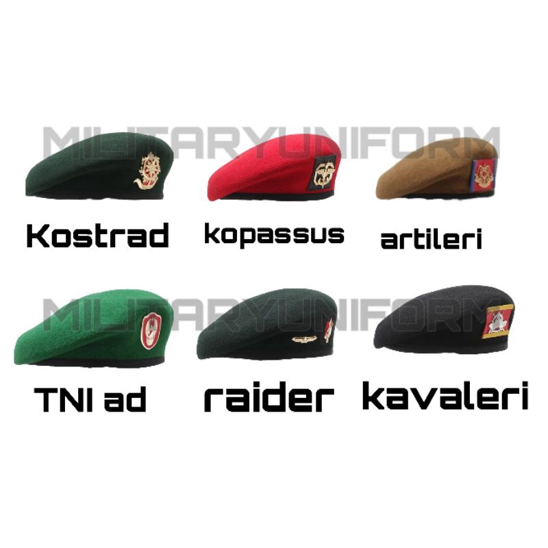 Baret Camel TNI POLRI KOPASSUS KOSTRAD RAIDER KAVALERI ARMED
