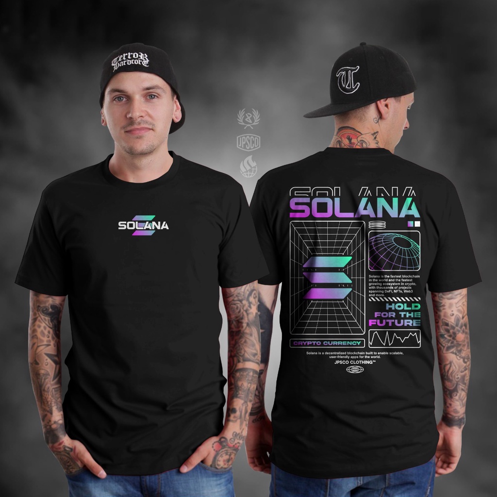 TSHIRT KAOS CRYPTO SOLANA KAOS CRYPTOCURRENCY SOLANA SMART CHAIN BAJU TRADING