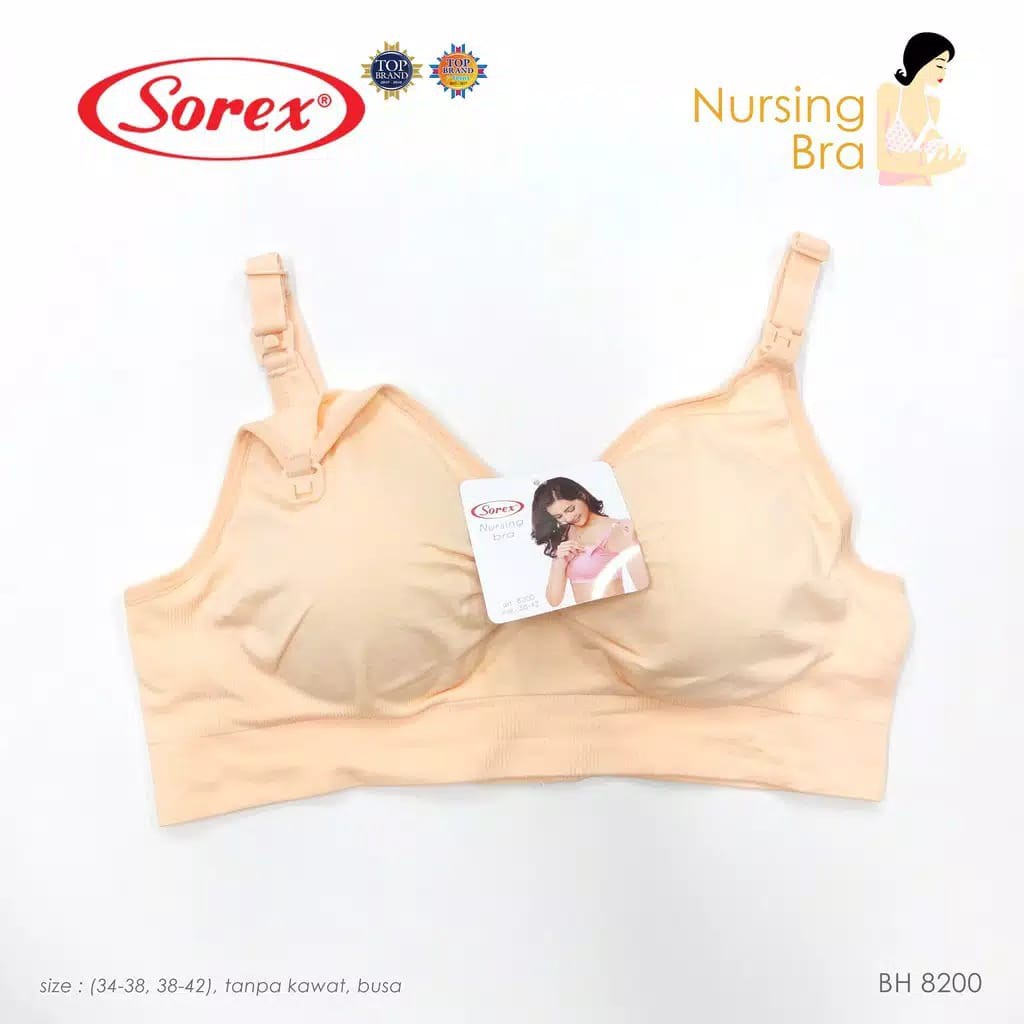 Sorex Bra Menyusui Nursing Bra Kait 3 Busa Tanpa Kawat 8200 / Bra Menyusui