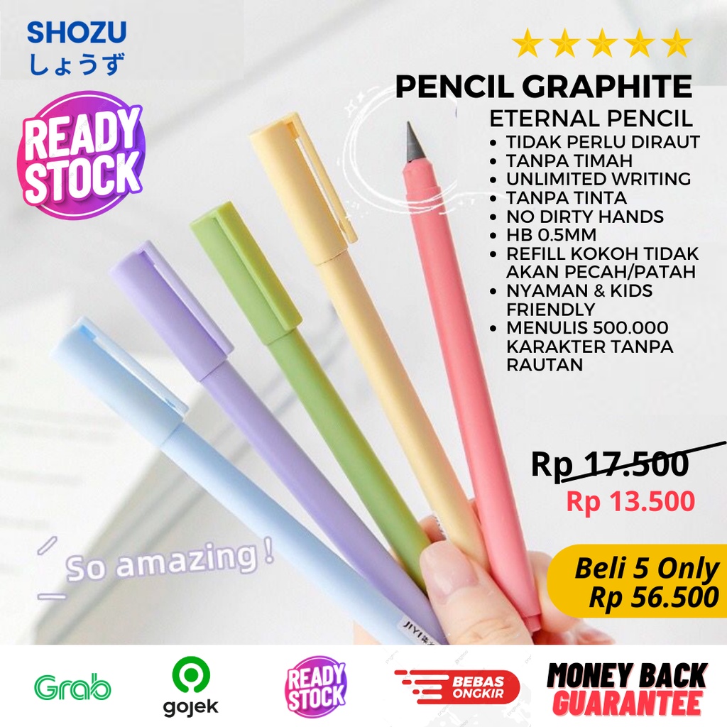

Graphite Pencil Eternal Tanpa Tinta Anti Patah Unlimited Writing Hemat