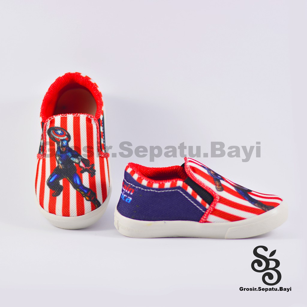 sepatu anak laki-laki karakter captain amerika murah