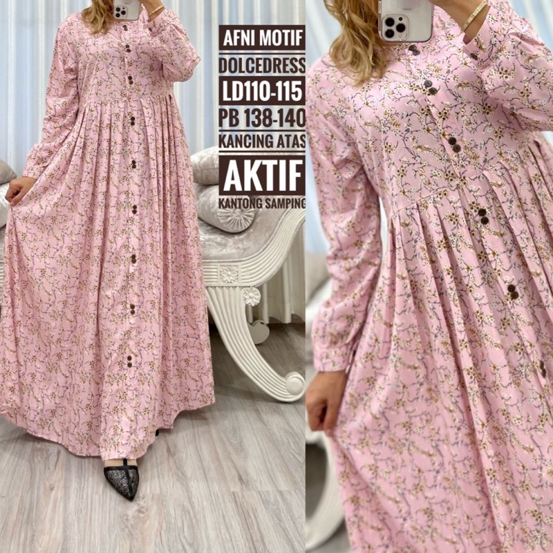 Daster Arab Dolce AFNI MOTIF Home Dress Rayon Original