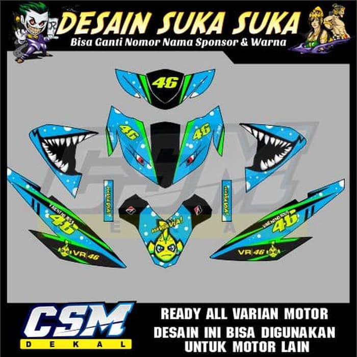 363 Dekal Decal Motor Mio Soul Gt 2017 New Stiker Sticker Striping