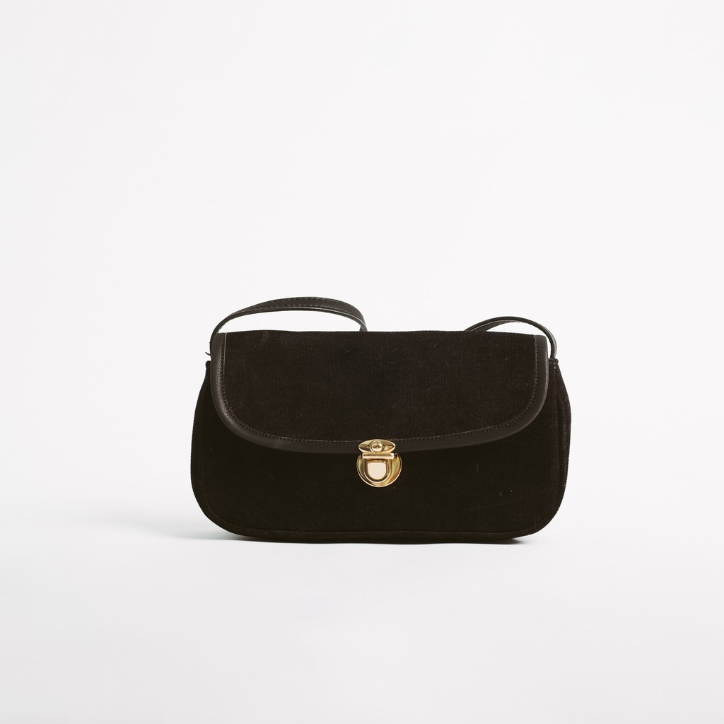 IGOTCHA Vintage Corduroy Shoulder Bag [C3-C5]-Black