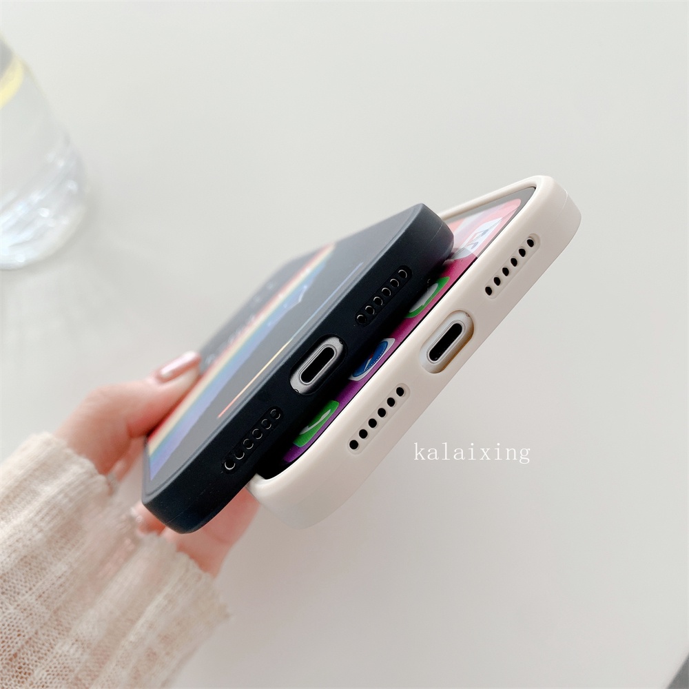 Casing for iPhone 13 Pro Max 13 mini 12 ProMax 11 Pro Xs Max 7Plus 8Plus Motif Pelangi
