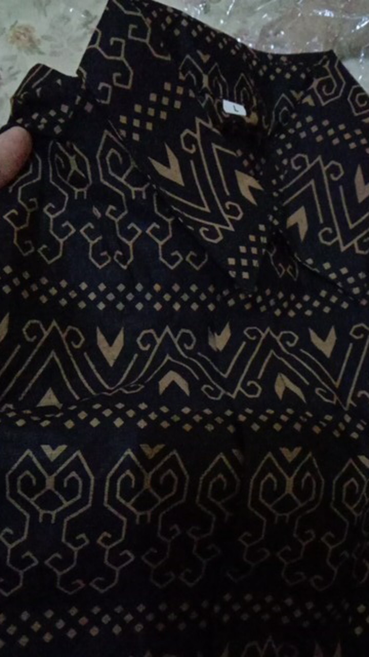 Size M L Xl Xxl Jumbo Bswart Batik Hrb026 Kenongo Hem Batik Monochrom Semut Coklat Kemeja Batik Pria