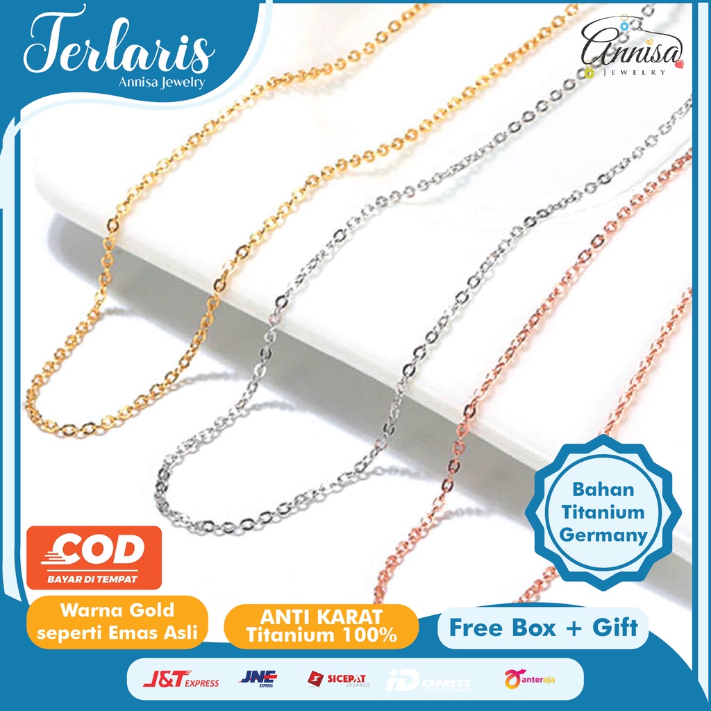 Kalung Nori Titanium 0,5 45 Cm Anti karat