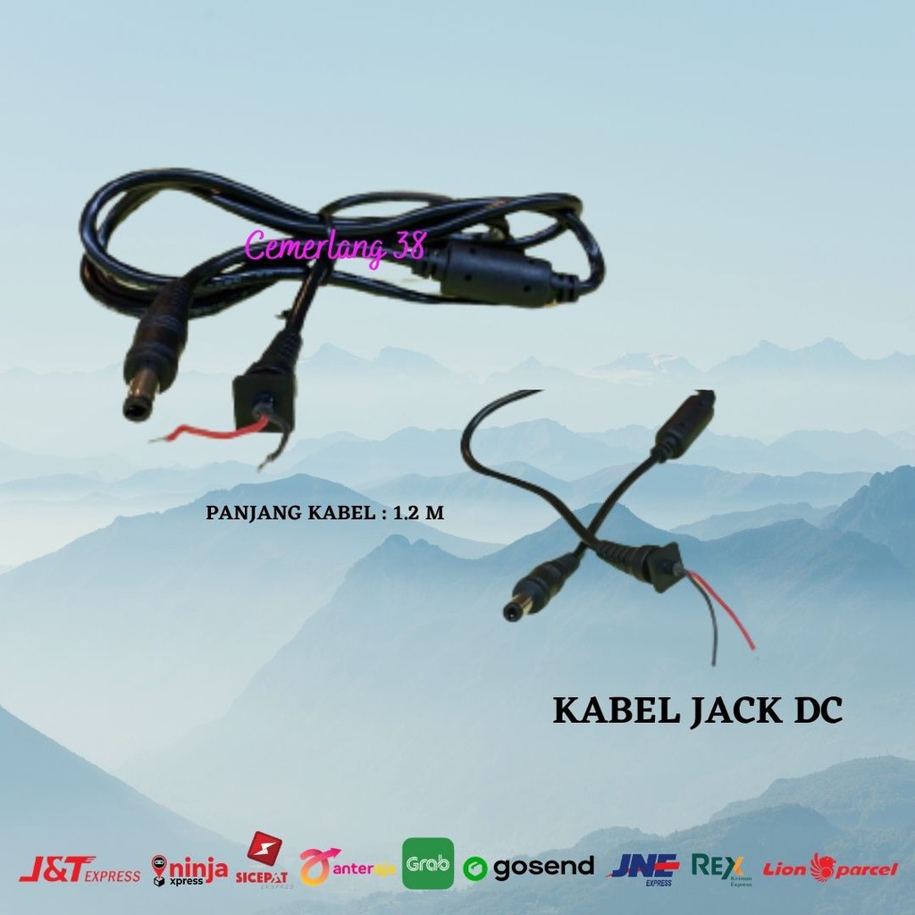 Kabel Jack DC Adaptor Male 1,2 meter AWM 2464