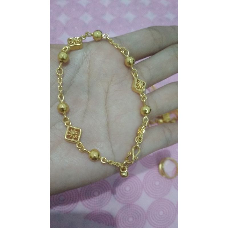 gelang lapis emas 24k lapis kistal murah
