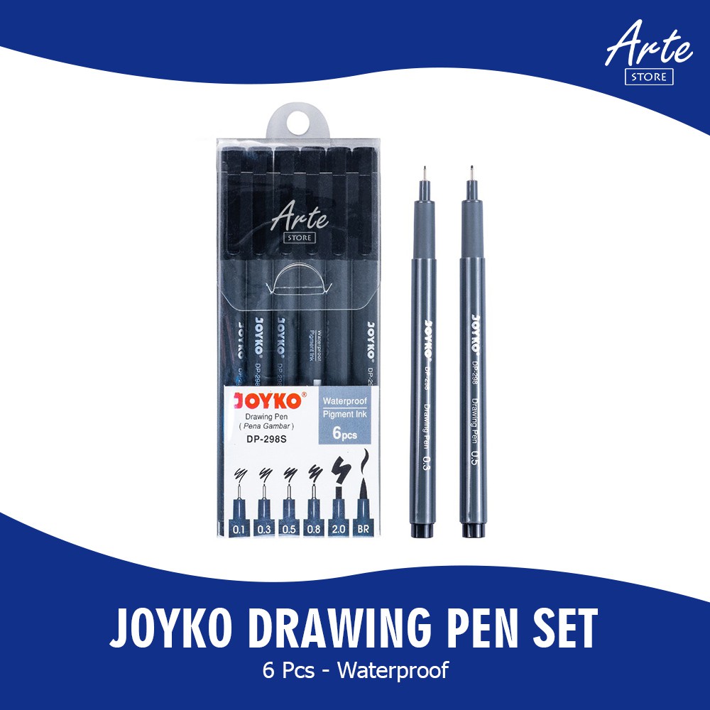 Pena Gambar - Joyko Drawing Pen Set 6 pcs