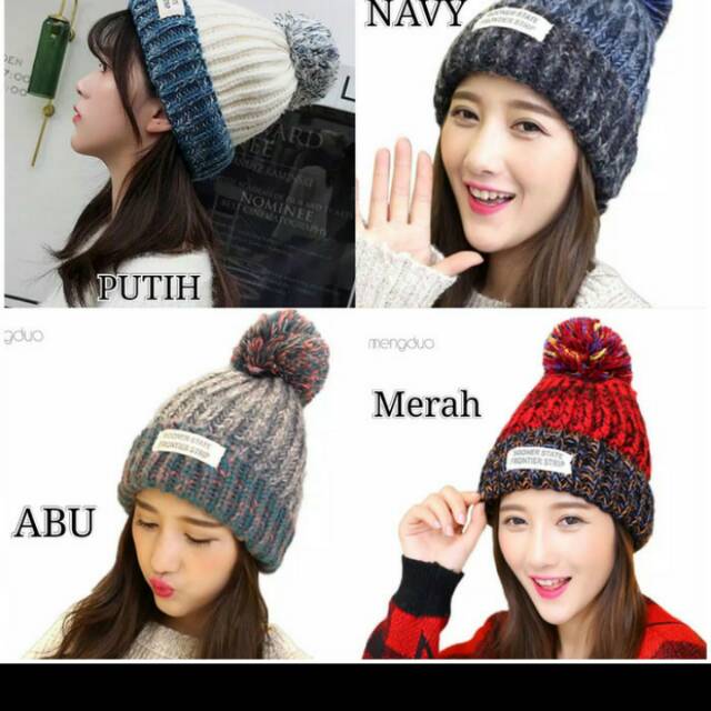 topi cewek - musim dingin / kupluk winter beanie