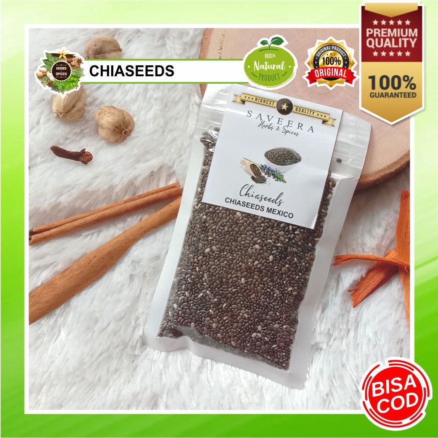 

CHIASEED CHIASEEDS MEXICO / BIJI CHIA uk. Sachet , 100% ASLI ALAMI ORGANIK ORIGINAL KUALITAS PREMIUM