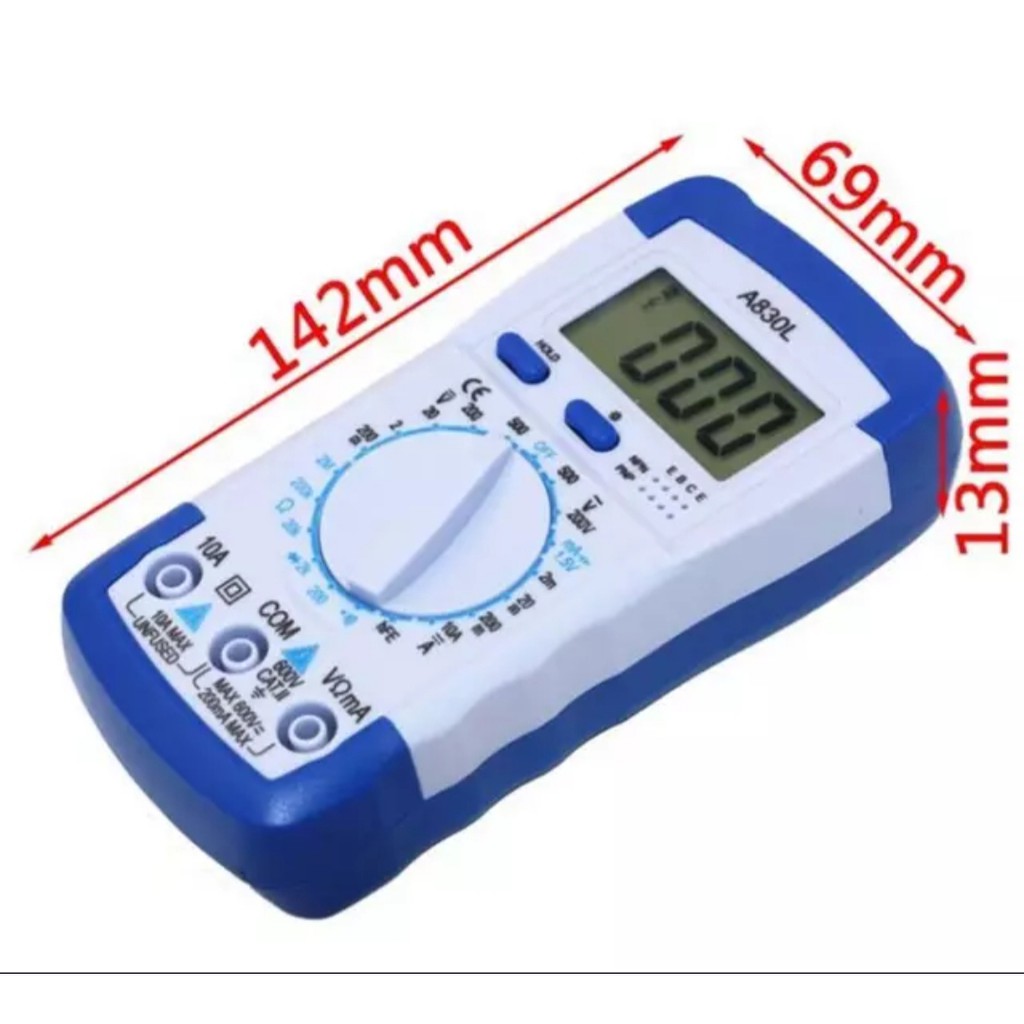 Multimeter Digital Multitester Avometer Aneng A830L Alat Pertukangan Pengukur Arus Listrik