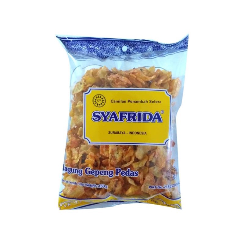 

syafrida jagung gepeng pedas 150g