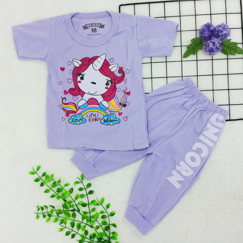 [Ss-1047] Pakaian Anak Perempuan Size 1-3tahun, Baju Kaos Anak, Baju Bermain, Setelan Anak Karakter