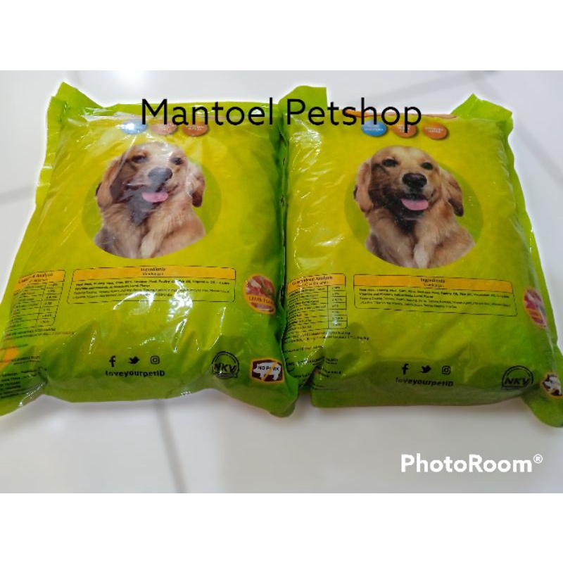 MAKANAN ANJING BOLT DOG LAMB FOOD RRPACK 1KG SEKELAS CANIN DOG LAMB