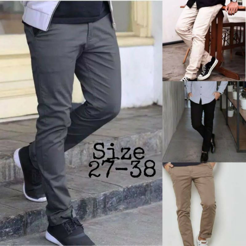 CELANA PANJANG KATUN CHINO CHINO / CELANA KANTORAN KATUN CHINO seze 27-38 COD