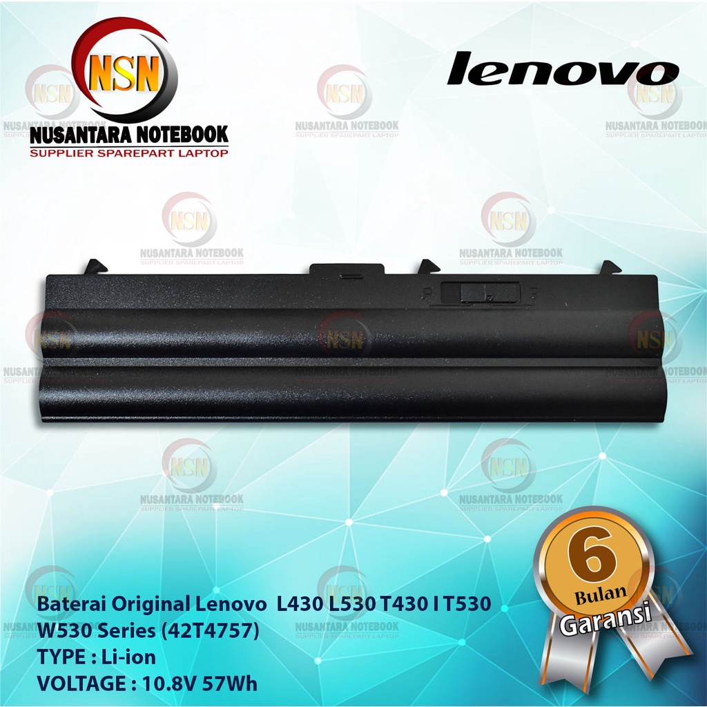 Baterai Original Laptop Lenovo L430 L530 T430 I T530 W530 Series/ 42T4757