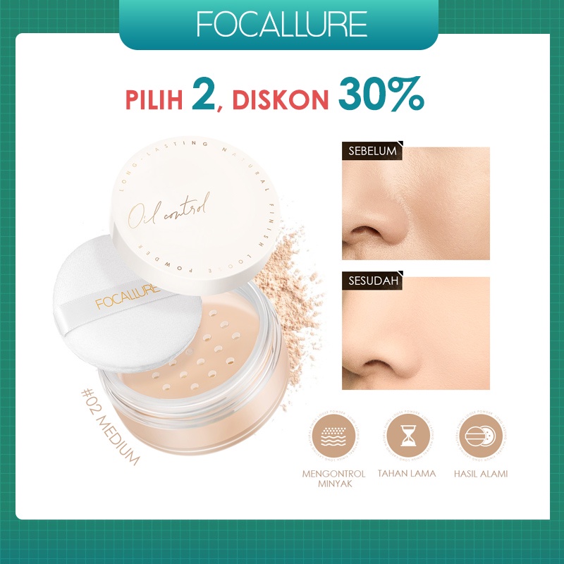 Focallure #PerfectBase Oil-Control Loose Setting Powder Silky Smooth Waterproof Setting Powder