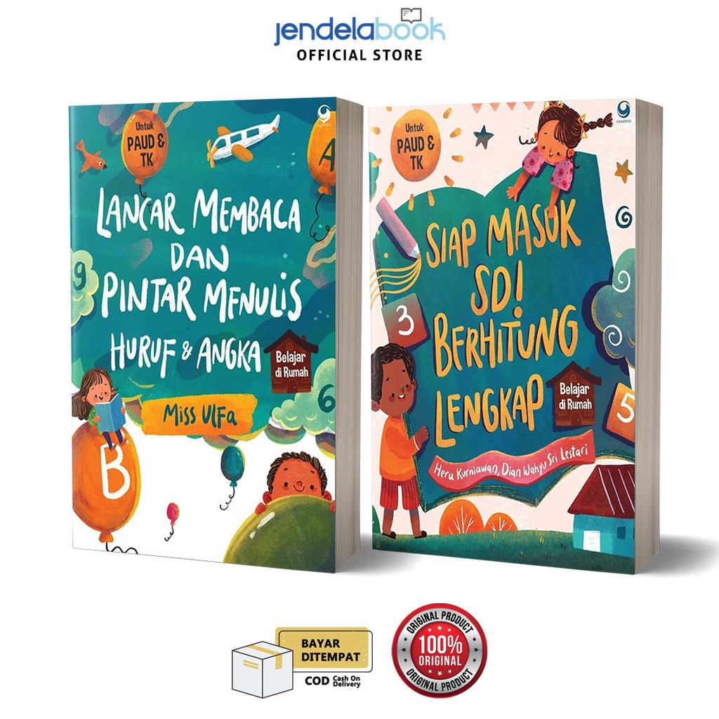 Buku Anak Siap Masuk Sd Lancar Membaca Dan Menulis Huruf & Angka-0