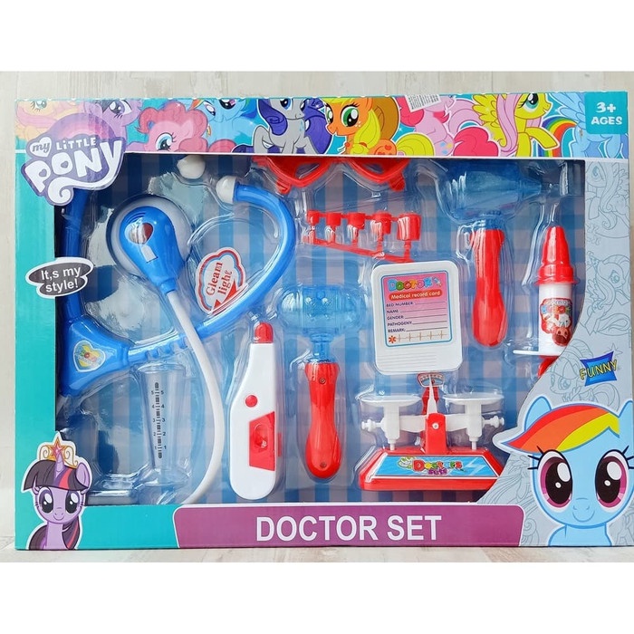 COD MAINAN ANAK Dokter Set Little Pony STETOSKOP SUARA NYALA LUCU EDUKASI BAYI KOLEKSI KADO TERBARU