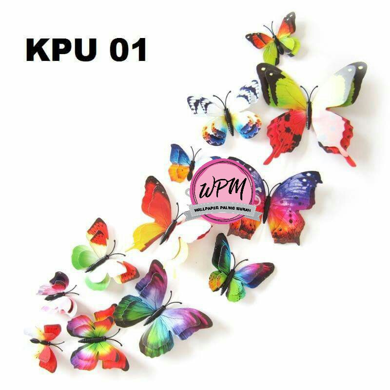 Banting Harga Kupu Kupu 3d Satu Set Isi 12pc Kpu 01 NNogWbIyJ77bz