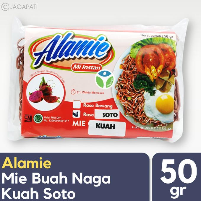 

Alamie - Mie Buah Naga Kuah Soto 50gr - Mie Sehat