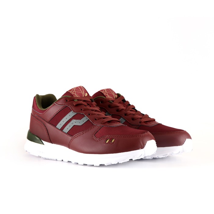 SEPATU RUNNING PIERO P20080 JOGGER BURGUNDY WINE ORIGINAL