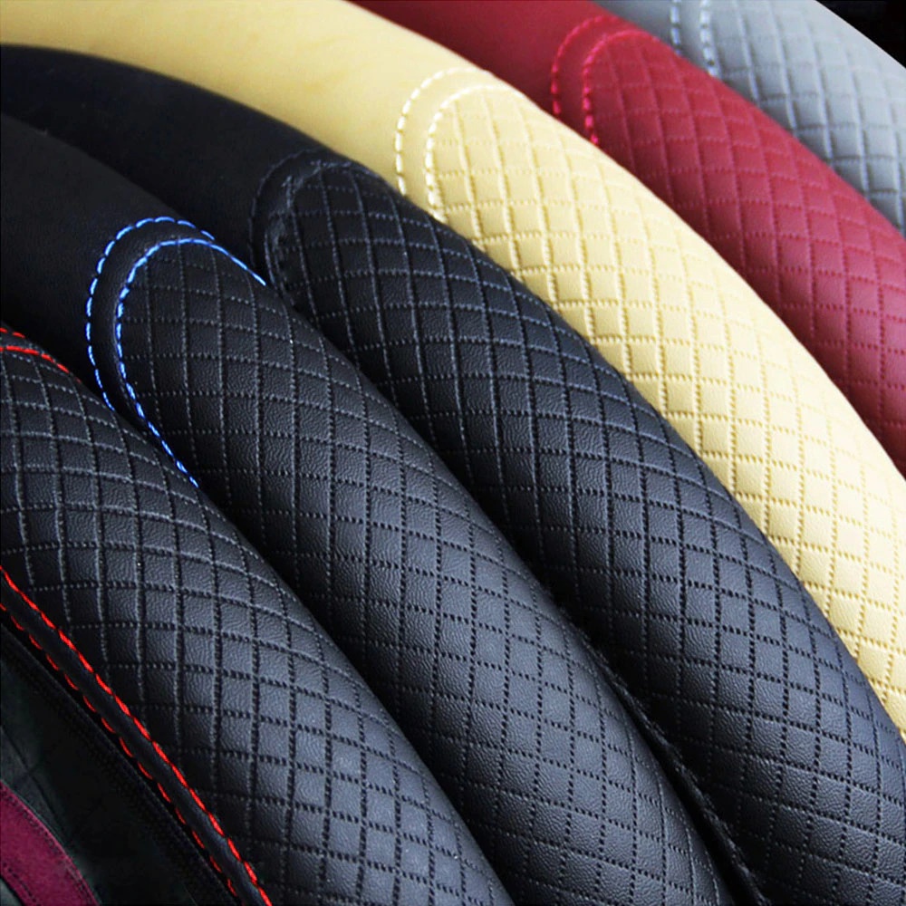 GSSi Carsoon Cover Setir Mobil Bahan Kulit Steering Wheel Cover - Rz503 - Black Or-i